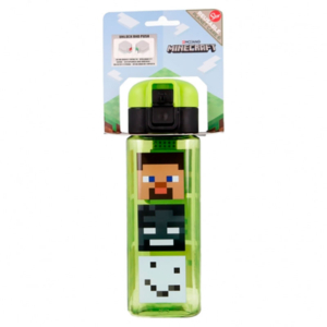 Botella Robot Infantil con cierre Minecraft