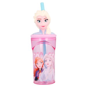 Vaso Figurita 3D con Pajita Frozen Elsa