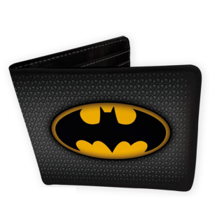 Cartera Warner Dc Batman Logo Amarillo  