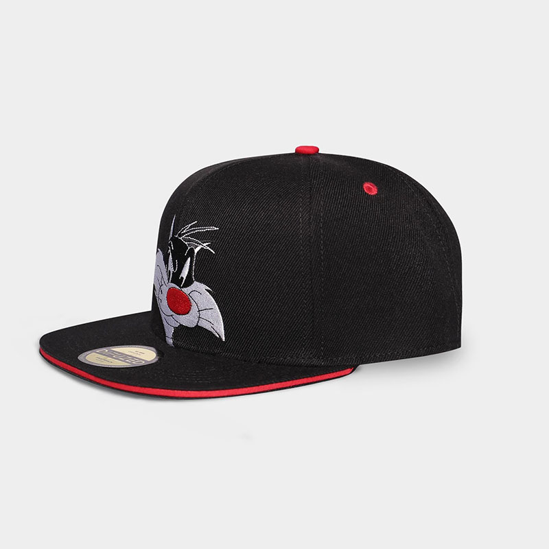 Gorra plana negra y roja snapback 9FIFTY de Silvestre Looney Tunes