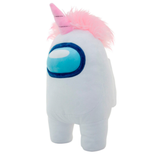 Peluche Among Us Blanco Unicornio Ojo 3D