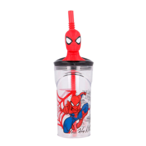 Vaso Figurita 3D con Pajita Marvel Spiderman