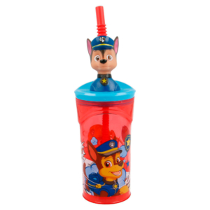 Vaso Figurita 3D con Pajita Patrulla Canina