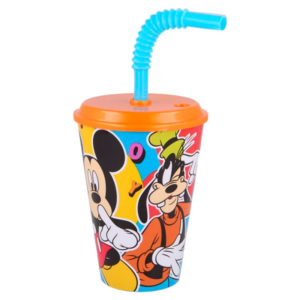 Vaso con pajita Mickey Mouse  