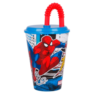 Vaso con Pajita Marvel Spiderman