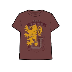 Camiseta Infantil Harry Potter Emblema Gryffindor Dorado