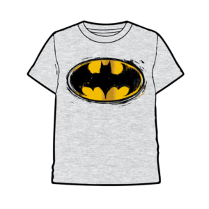 Camiseta Infantil  Warner  Dc Batman Logo Gris