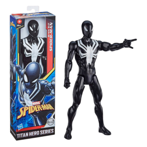 Figura Marvel Spiderman Traje Negro Titan Hero 30 cm